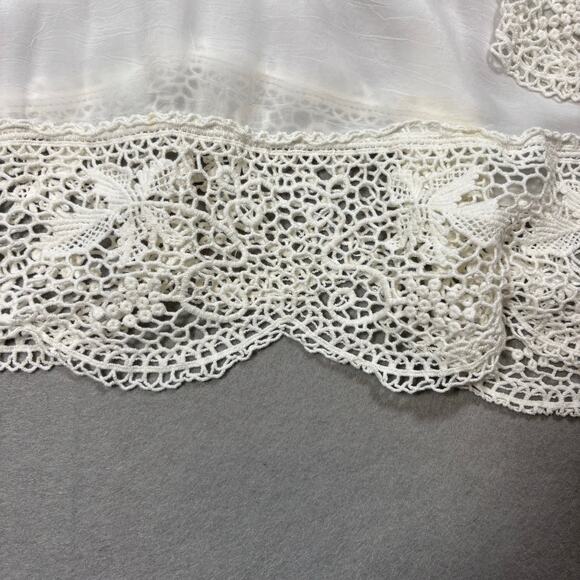 Johnny Was Boho White Dahlia Georgette Blouse Lace Embroidery 3X - Picture 6 of 11